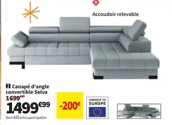 Conforama Canapé d'angle convertible Selva offre