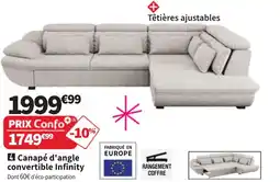 Conforama Canapé d'angle convertible Infinity offre
