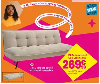 Conforama Banquette-lit Clic-Clac Cleka offre