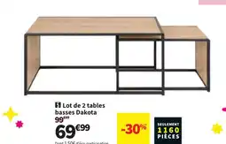 Conforama Lot de 2 tables basses Dakota offre