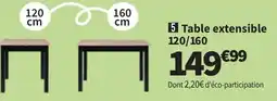Conforama Table extensible 120/160 offre
