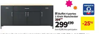 Conforama Buffet 4 portes 1 tiroir Manchester offre
