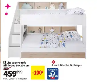Conforama Lits superposés Bibliobed offre