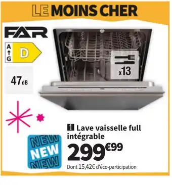 Conforama FAR Lave vaisselle full intégrable offre