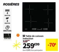 Conforama Table de cuisson induction offre
