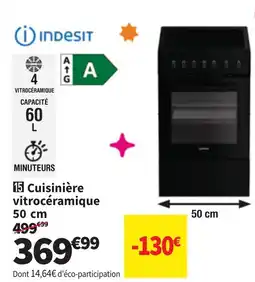 Conforama INDESIT Cuisinière vitrocéramique offre