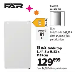 Conforama FAR Réf. table top offre
