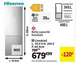 Conforama HISENSE Combiné offre