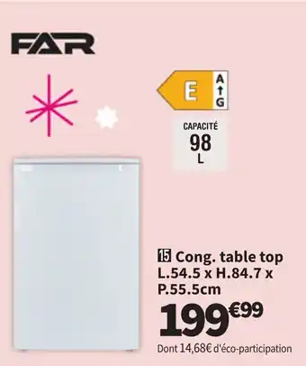 Conforama FAR Cong table top offre