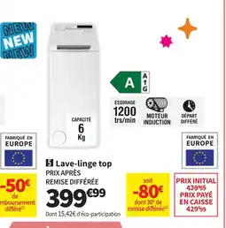 Conforama Lave-linge top offre
