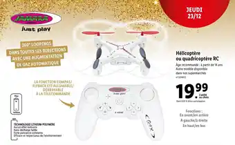 Lidl Hélicoptère ou quadricoptere RC offre