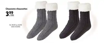Lidl Chaussons-chaussettes offre