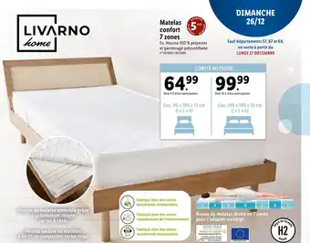 Lidl Matelas confort 7 zones offre