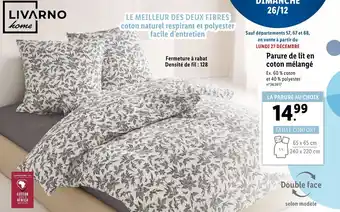 Lidl Parure de lit en coton mélangé offre