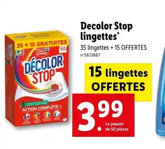 Lidl Decolor Stop lingettes offre