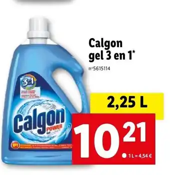 Lidl Calgon gel 3 en 1 offre