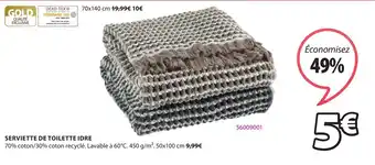 JYSK Serviette de toilette Idre offre