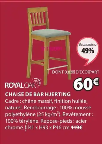 JYSK Chaise de bar Hjerting offre