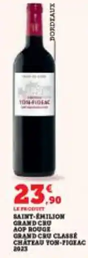 Super U Saint -emilion grand cru classe chateau yon-figeac 2023 offre