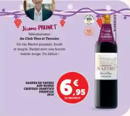Super U Graves de vayres aop rouge chateau jeantiku prestige offre