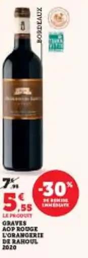 Super U Graves aop rouge l'orangerie de rahoul offre