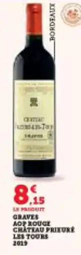 Super U Graves aop rouge chateau prizure les tours offre