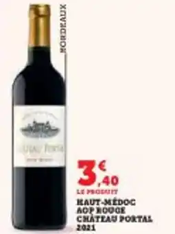 Super U Haut-médoc aop rouge chateau portal 2021 offre