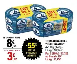 E.Leclerc Thon Au Naturel Petit Navire offre