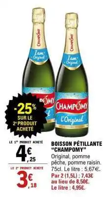 E.Leclerc BOISSON PÉTILLANTE “CHAMPOMY” offre