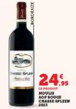 Super U Moulis aop rouge chasse spleen 2023 offre
