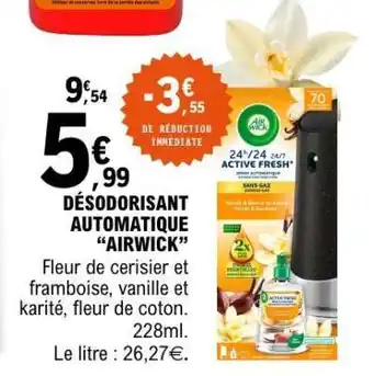 E.Leclerc DÉSODORISANT AUTOMATIQUE “AIRWICK” offre