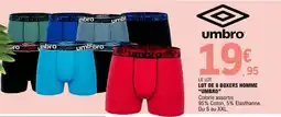 E.Leclerc LOT DE 8 BOXERS HOMME UMBRO offre