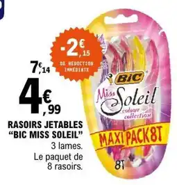 E.Leclerc RASOIRS JETABLES “BIC MISS SOLEIL” offre