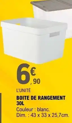 E.Leclerc BOITE DE RANGEMENT 30L offre