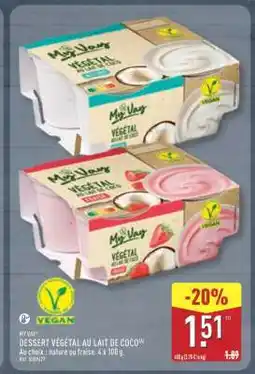 ALDI MY VAY'S DESSERT VÉGÉTAL AU LAIT DE COCO offre