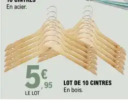 E.Leclerc Lot de 10 cintres offre