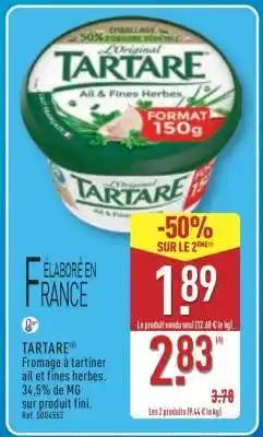 ALDI TARTARE offre
