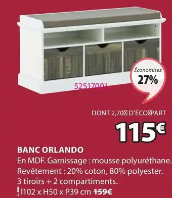 JYSK Banc Orlando offre