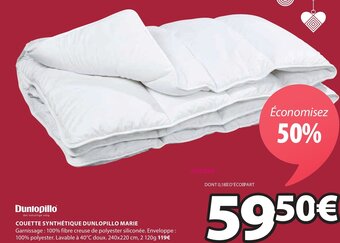 JYSK Couette Synthétique Dunlopillo Marie offre