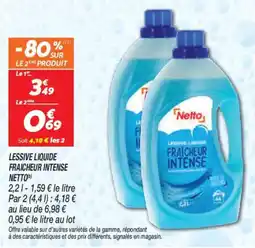 Netto Lessive liquide fraicheur intense netto offre