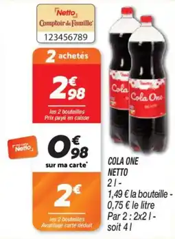 Netto Cola one netto offre