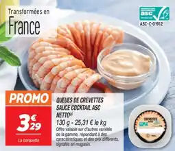 Netto Queues de crevettes sauce cocktail asc netto offre