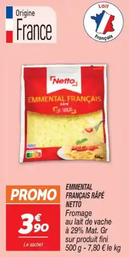 Netto Emmental français rape netto offre