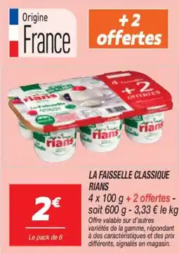 Netto La faisselle classique rians offre