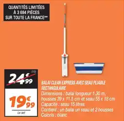 Netto Balai clean express avec seau pliable rectangulaire offre