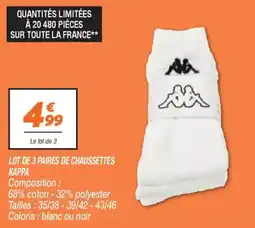 Netto Lot de 3 paires de chaussettes kappa offre