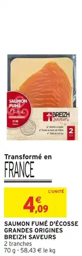 Intermarché Hyper Saumon fumé d'écosse grandes origines breizh saveurs offre