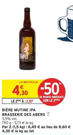 Intermarché Hyper Bière mutine ipa brasserie des abers offre