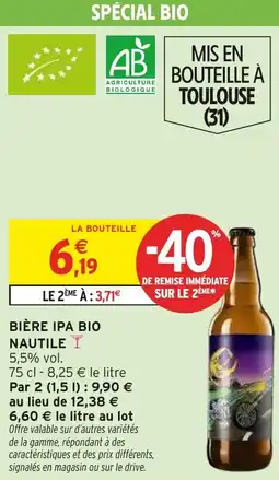 Intermarché Hyper Bière ipa bio nautile offre