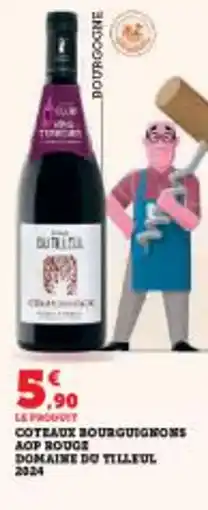 Super U Coteaux bourguignons aop rouge domaine do tilleul offre
